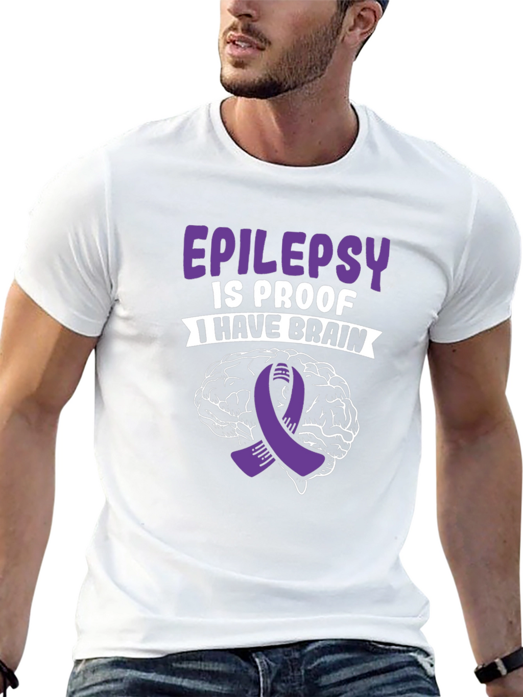 Epilepsy Awareness Brain Graphic T-Shirt