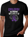 Epilepsy Awareness Brain Graphic T-Shirt