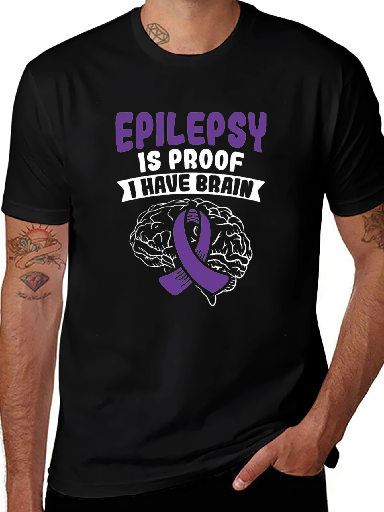 Epilepsy Awareness Brain Graphic T-Shirt