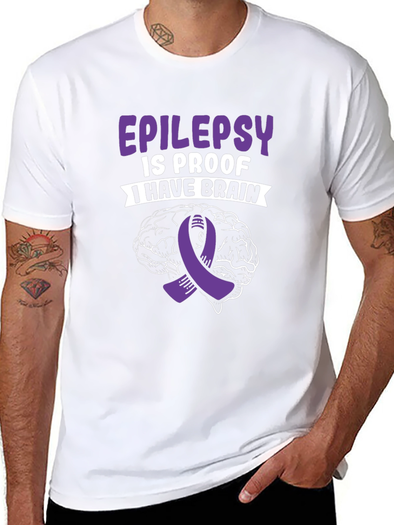 Epilepsy Awareness Brain Graphic T-Shirt