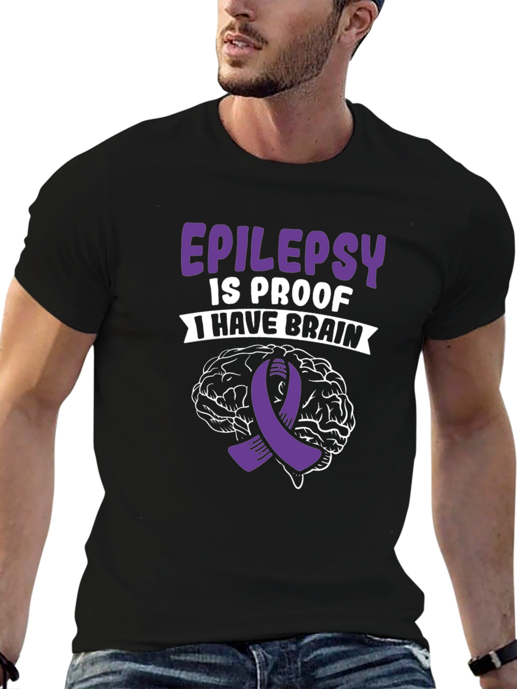 Epilepsy Awareness Brain Graphic T-Shirt