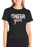 Cheer Girl Graphic Tee - Black