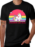 Unicorns Are Real Black T-Shirt