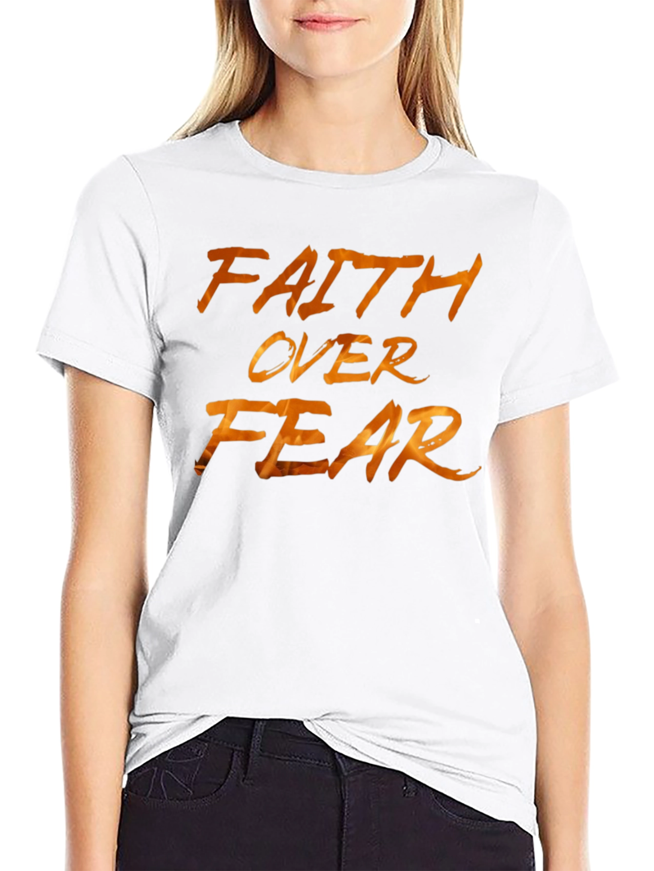 Faith Over Fear Black Graphic Tee