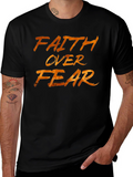 Faith Over Fear Black Graphic Tee