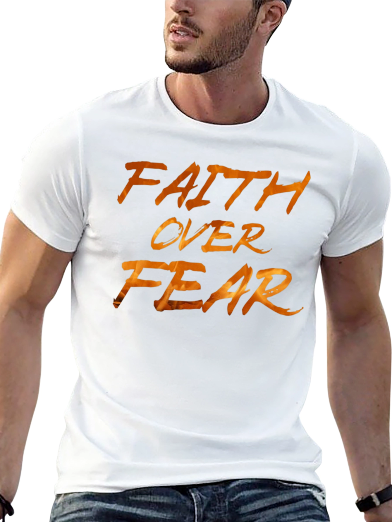 Faith Over Fear Black Graphic Tee