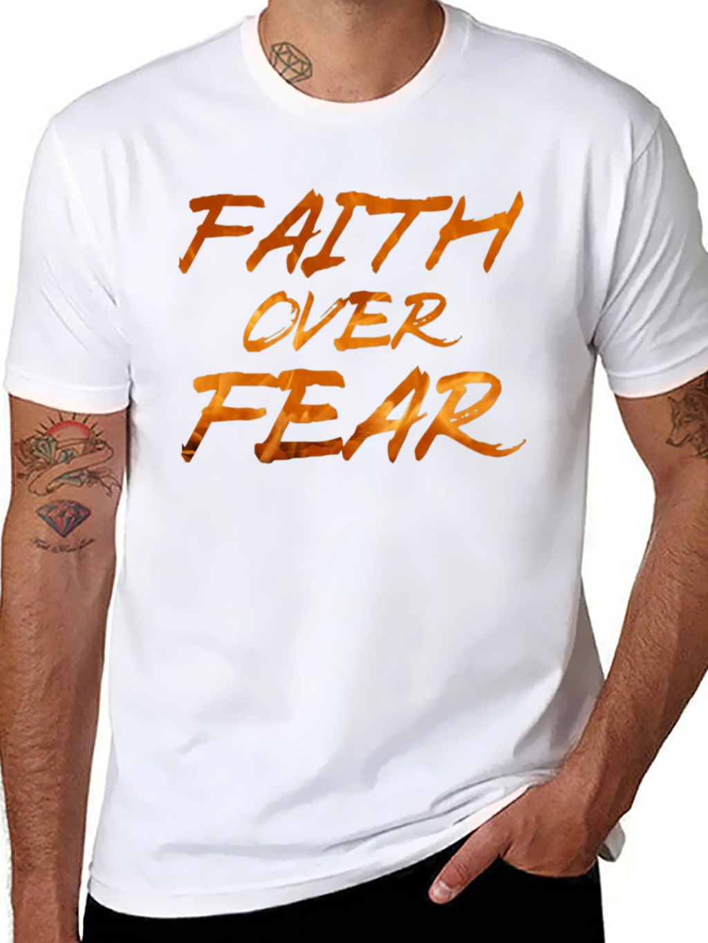 Faith Over Fear Black Graphic Tee