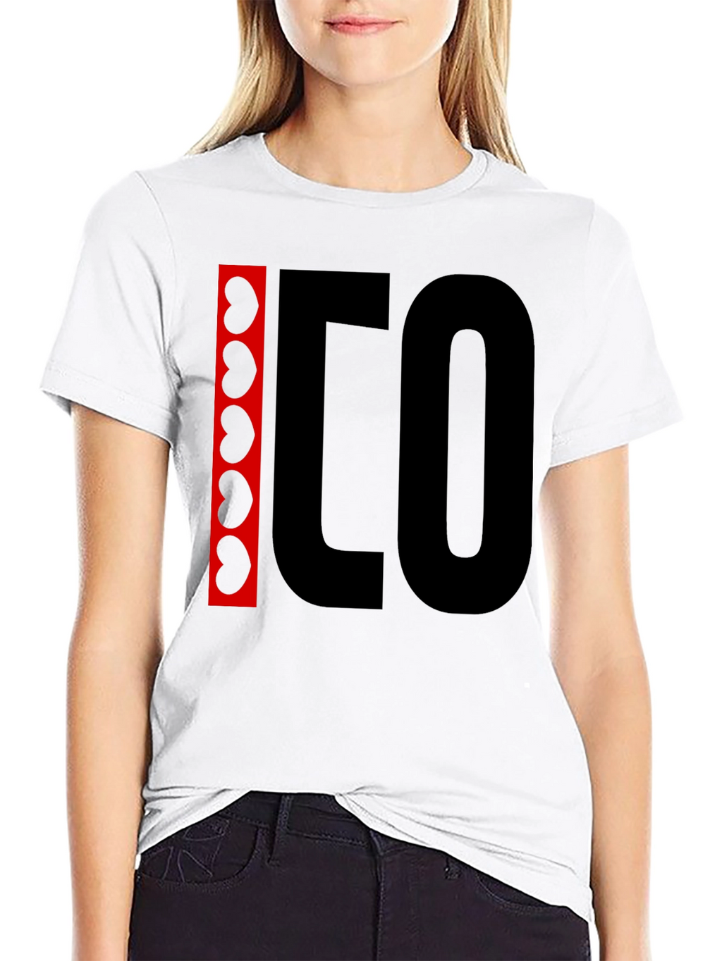 Black Graphic Tee - Bean and Letter Design