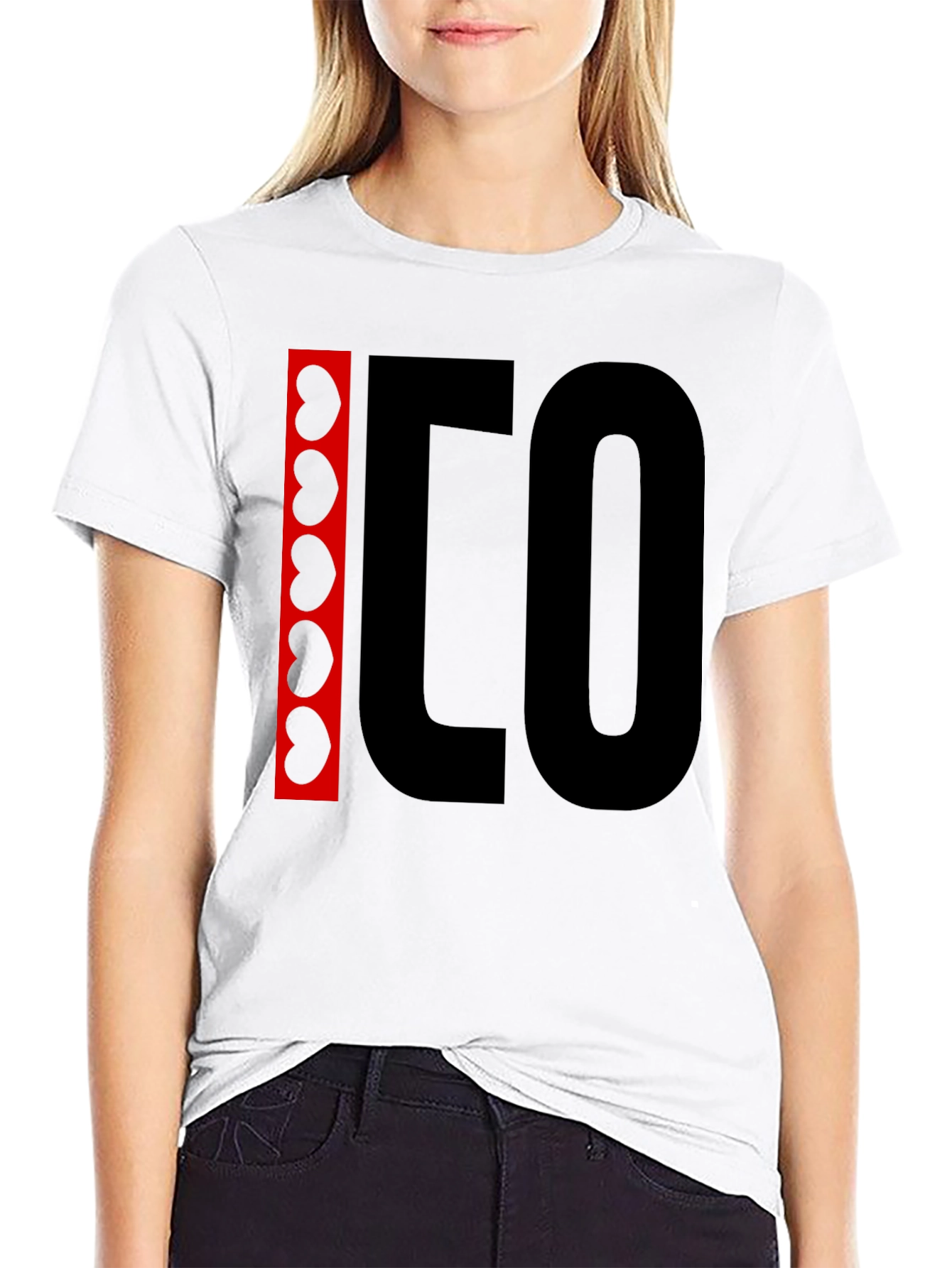 Black Graphic Tee - Bean and Letter Design