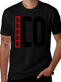 Black Graphic Tee - Bean and Letter Design