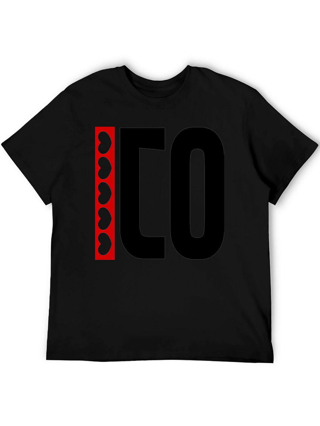 Black Graphic Tee - Bean and Letter Design