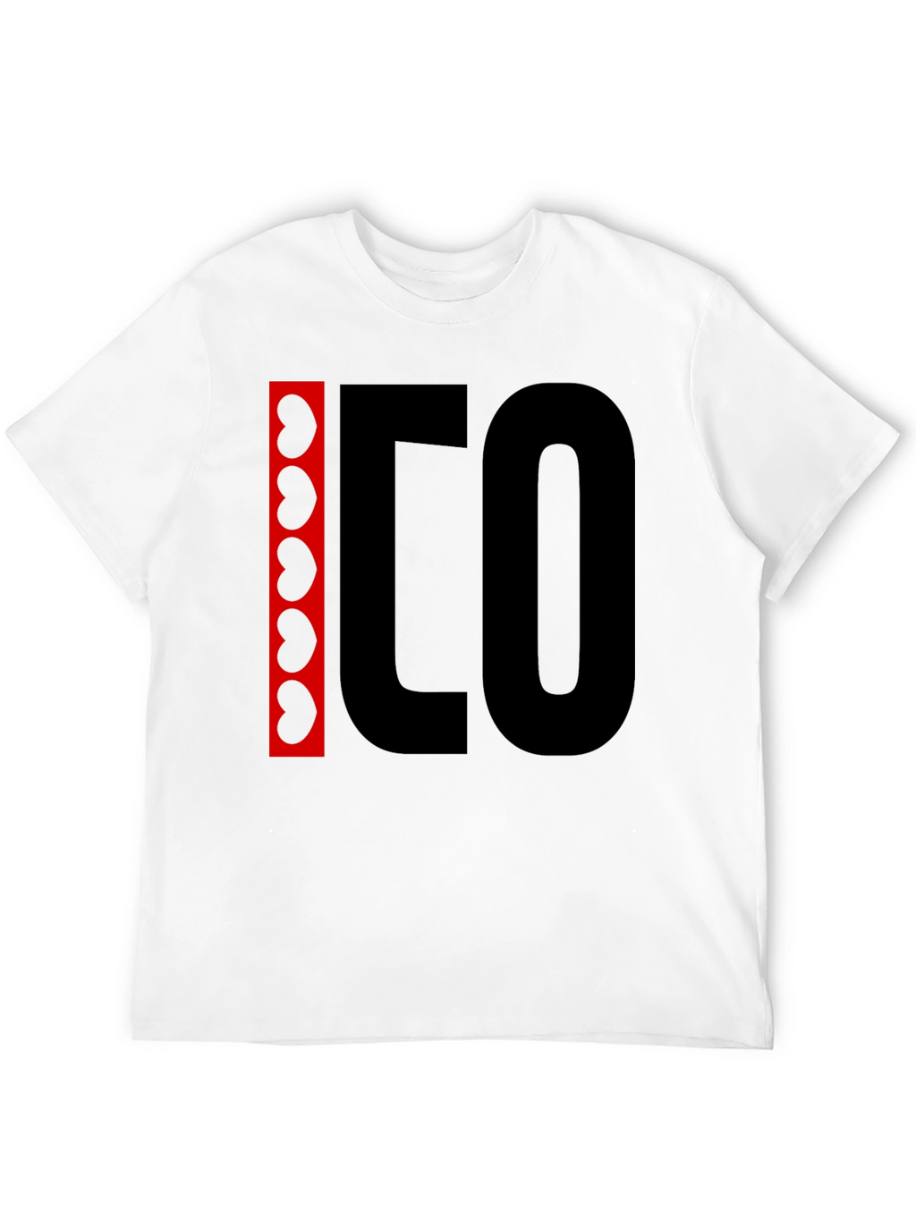 Black Graphic Tee - Bean and Letter Design