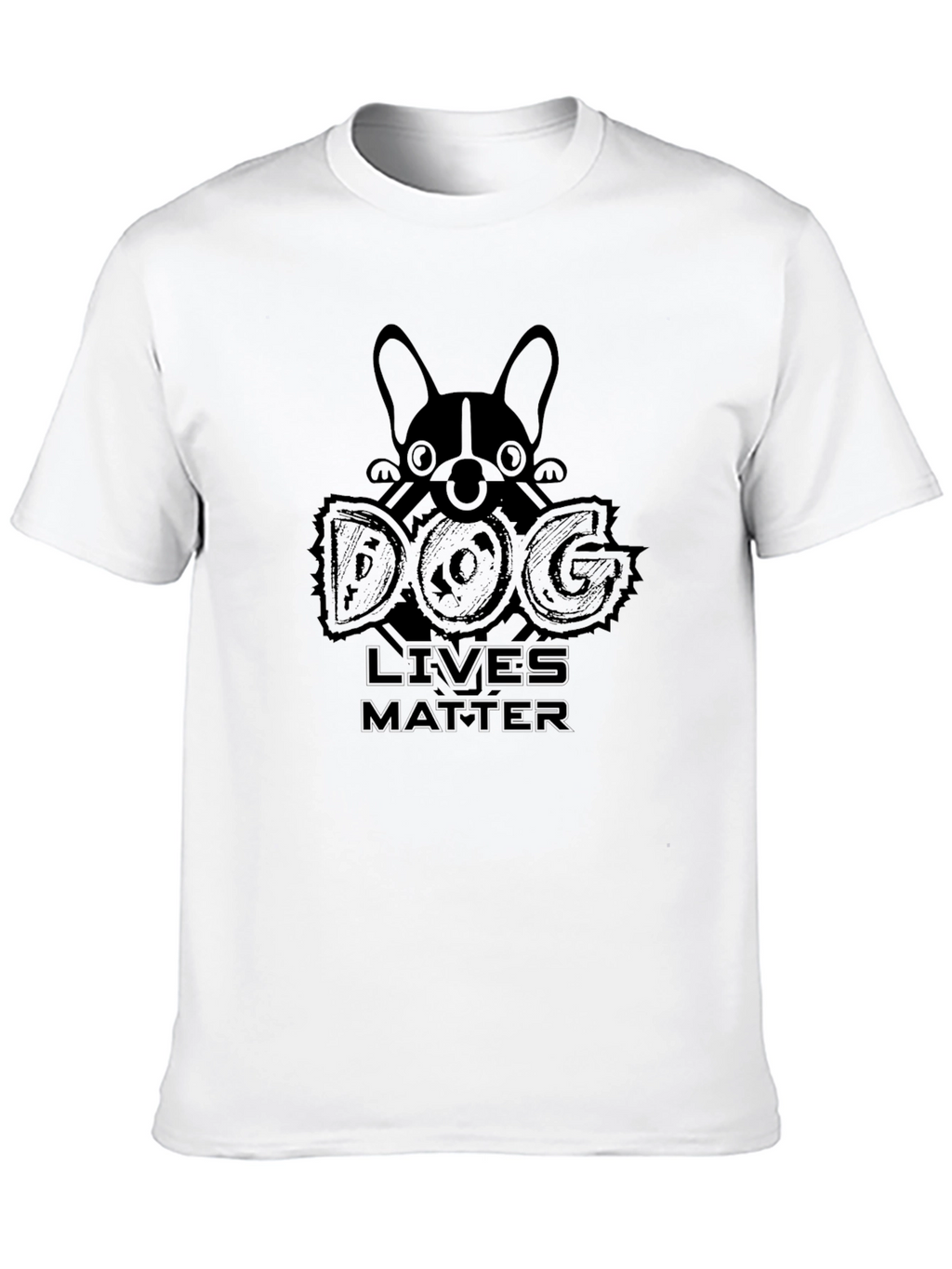 Dog Lives Matter Graphic Print Crewneck T-Shirt