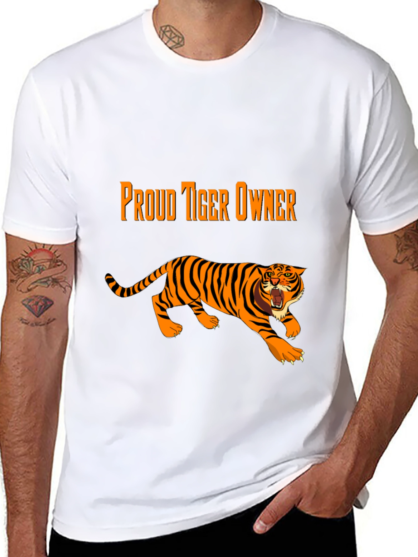 Proud Tiger Owner Black Graphic Tee