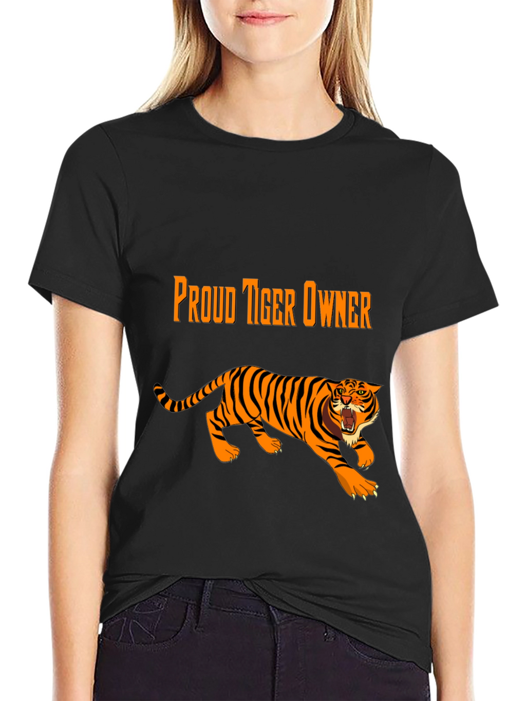 Proud Tiger Owner Black Graphic Tee
