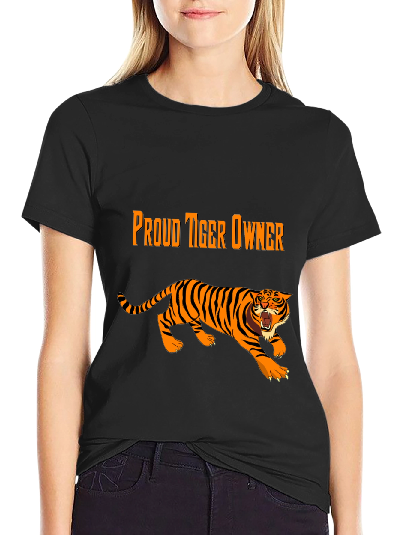 Proud Tiger Owner Black Graphic Tee