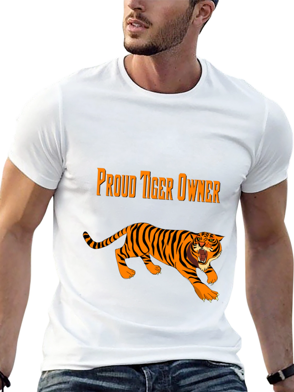 Proud Tiger Owner Black Graphic Tee