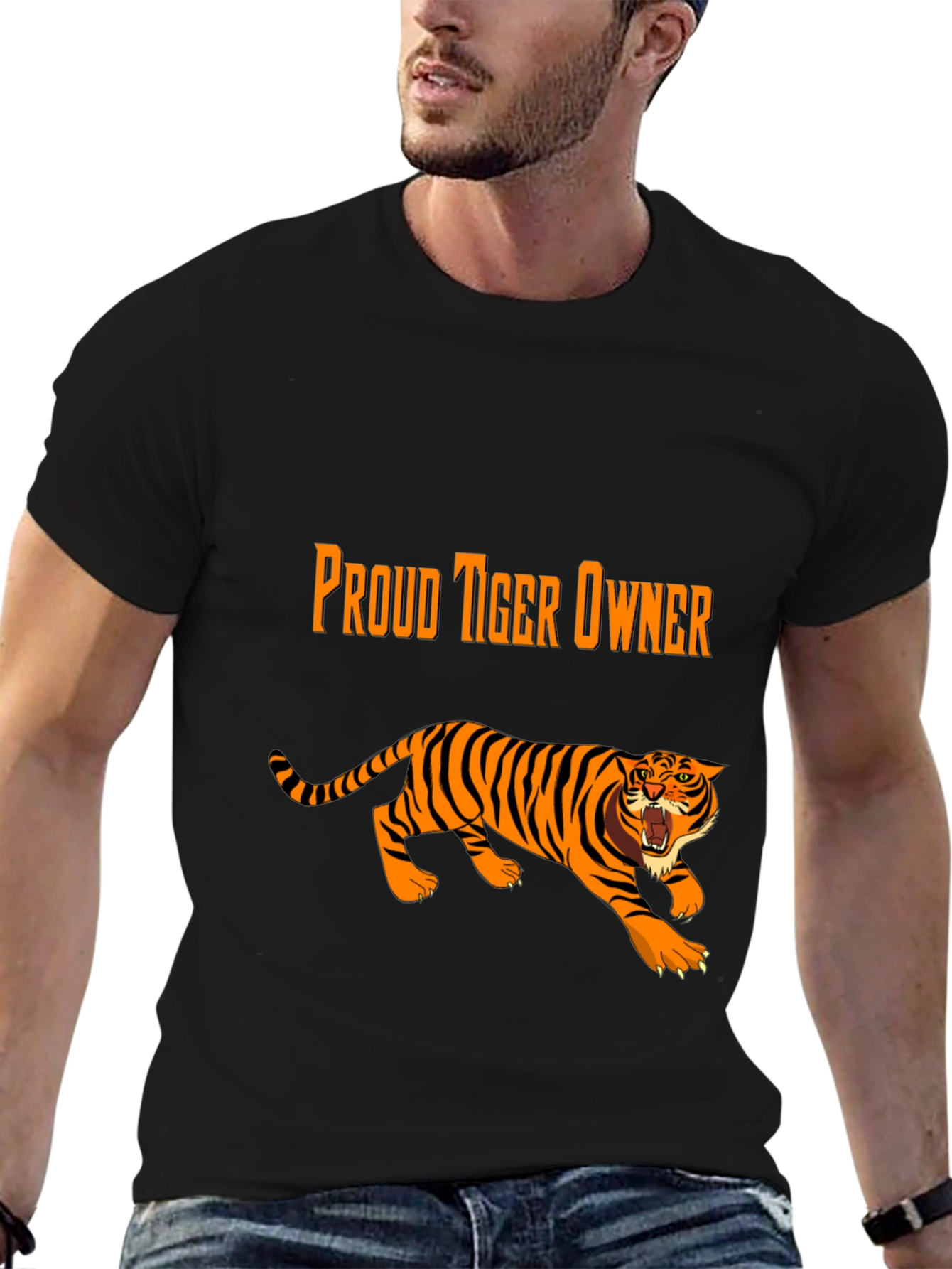 Proud Tiger Owner Black Graphic Tee