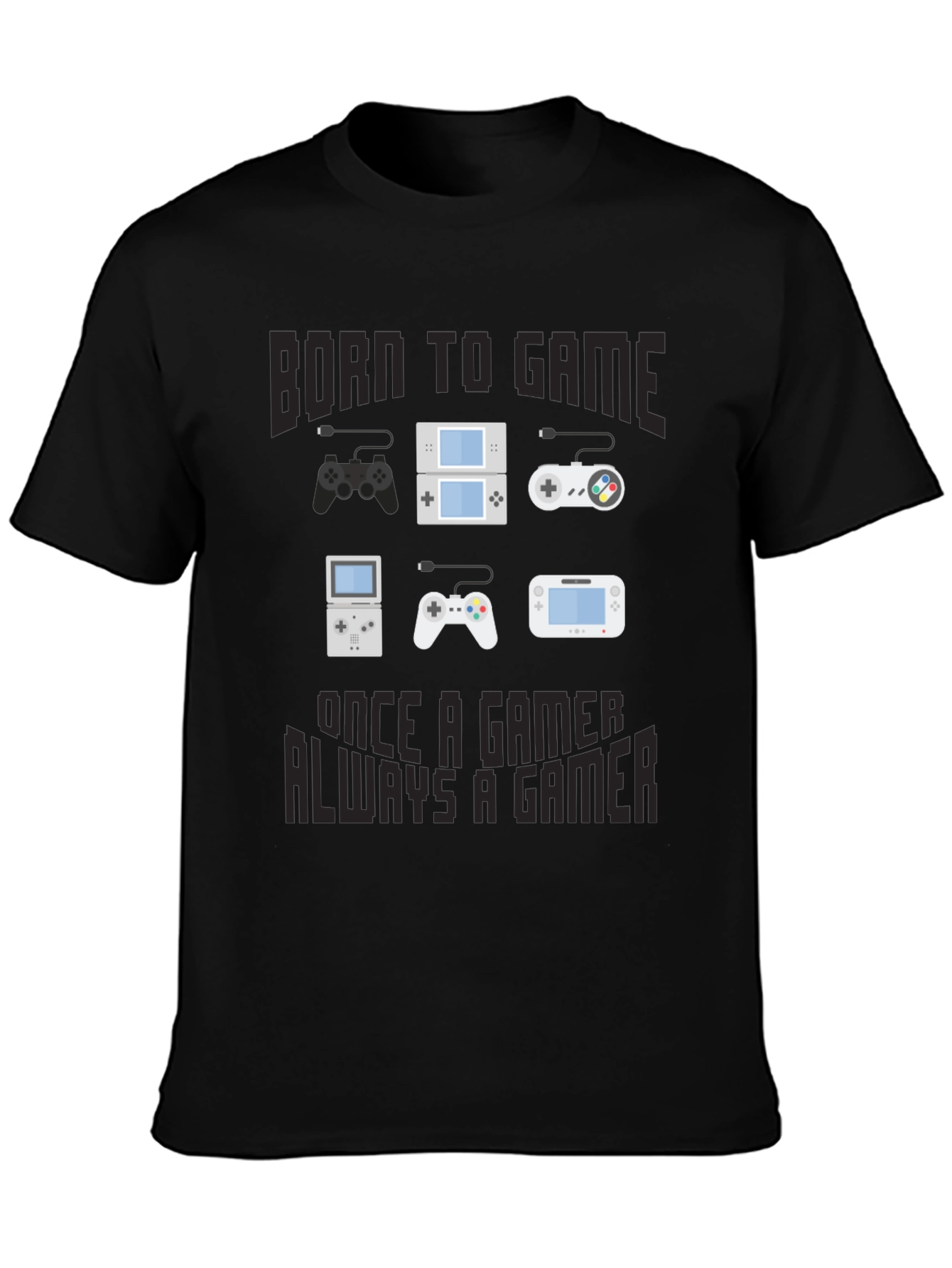 Born to Game T-Shirt - Gamer Console Design