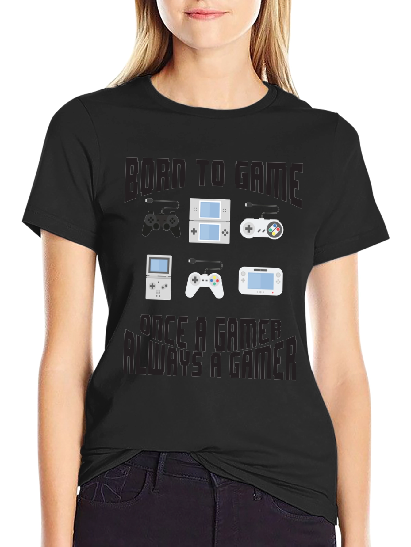 Born to Game T-Shirt - Gamer Console Design