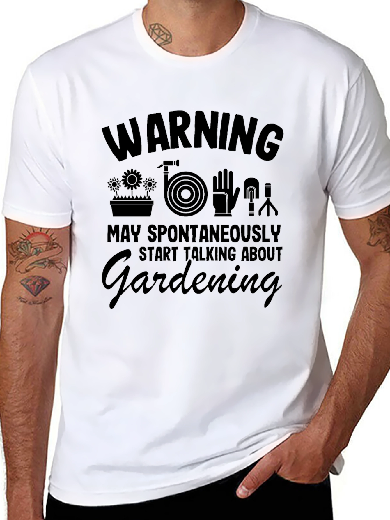 Gardening Spontaneously T-Shirt Black