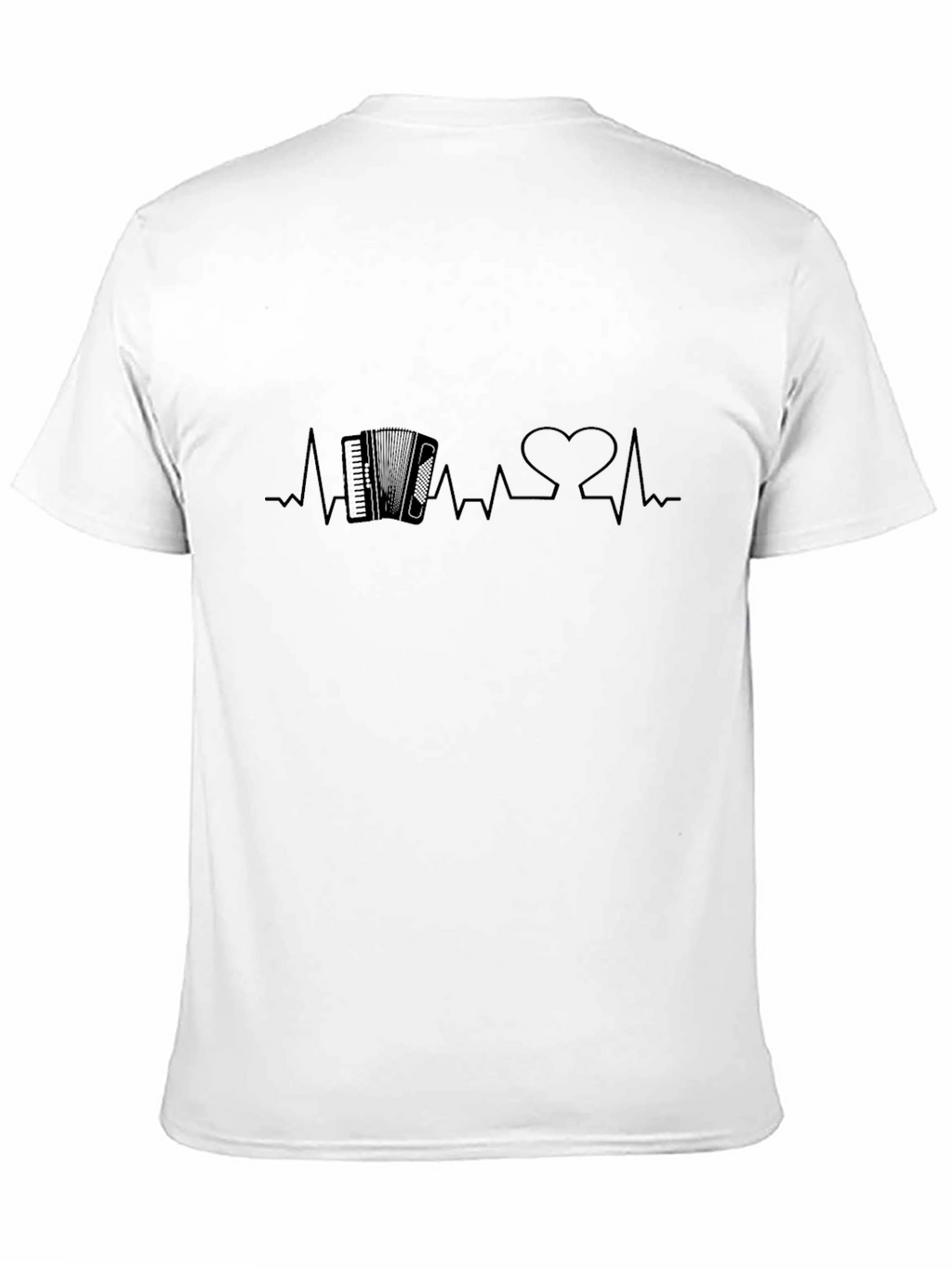 Accordion Heartbeat Black T-Shirt