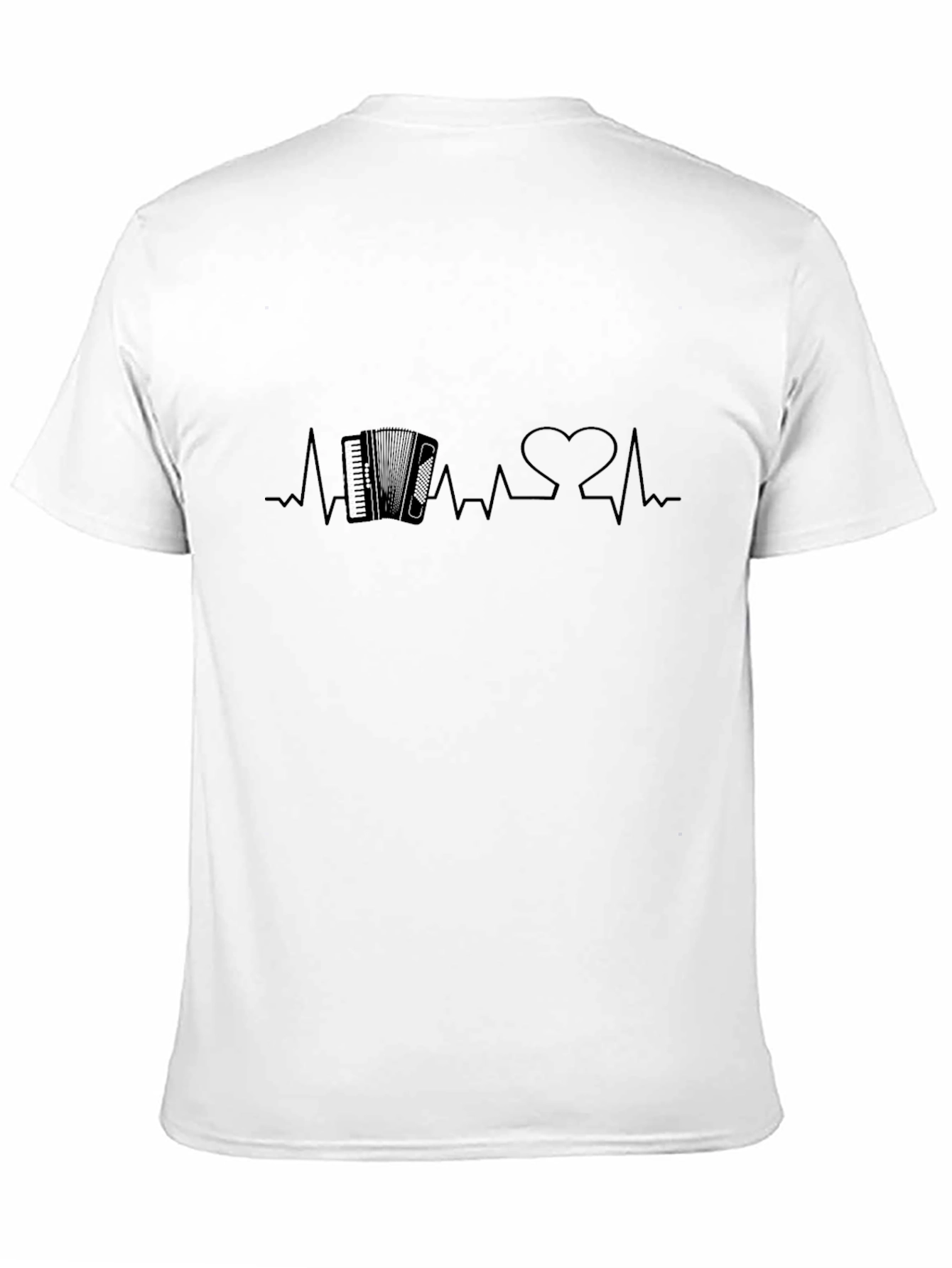 Accordion Heartbeat Black T-Shirt