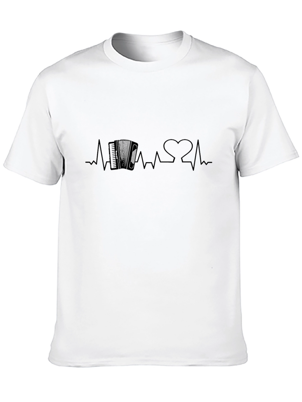 Accordion Heartbeat Black T-Shirt