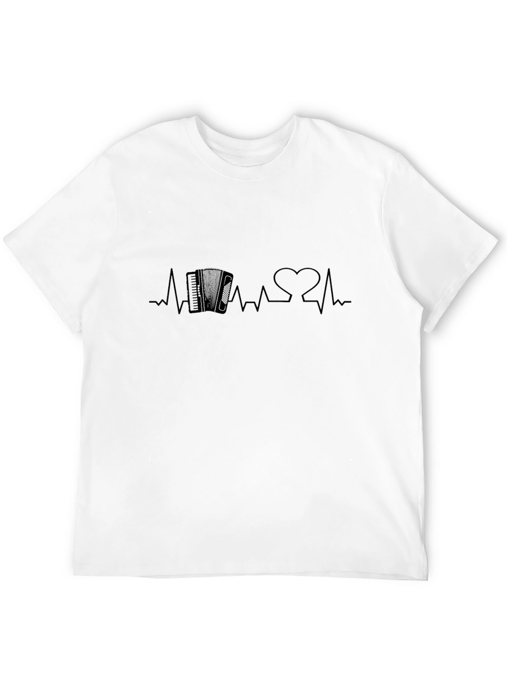 Accordion Heartbeat Black T-Shirt