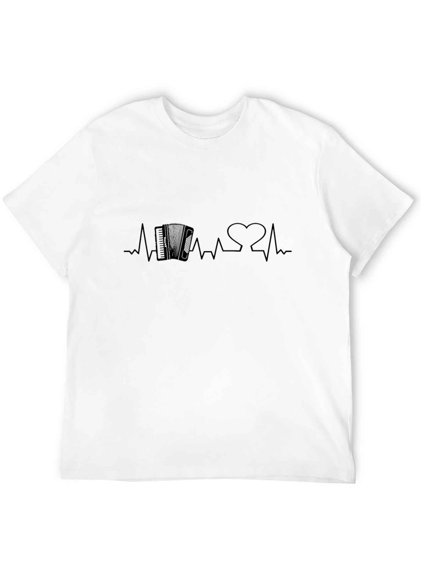 Accordion Heartbeat Black T-Shirt