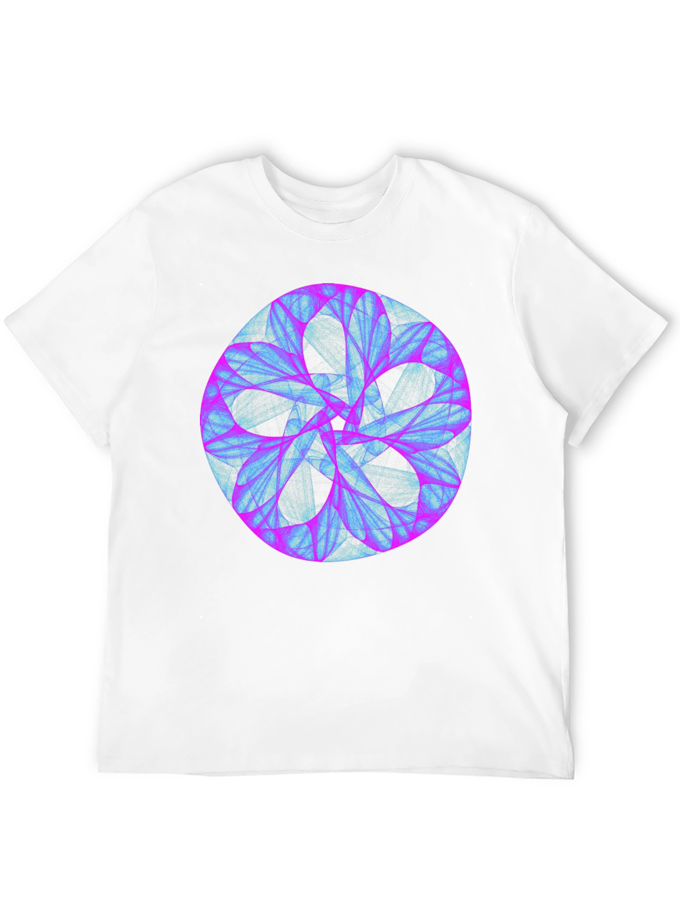 Abstract Mandala Graphic Print Black Tee