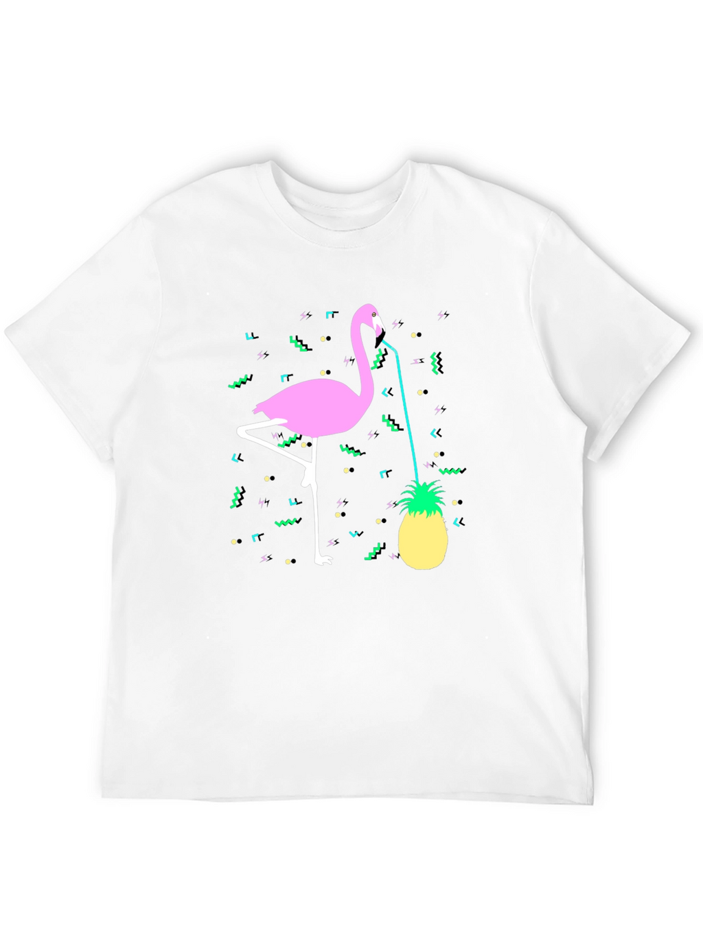 Tropical Flamingo Pineapple Graphic Tee