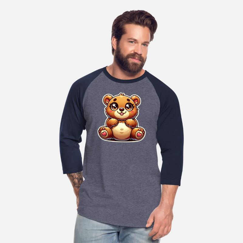 Adorable Chubby Bear Smiling Cute Cartoon Design