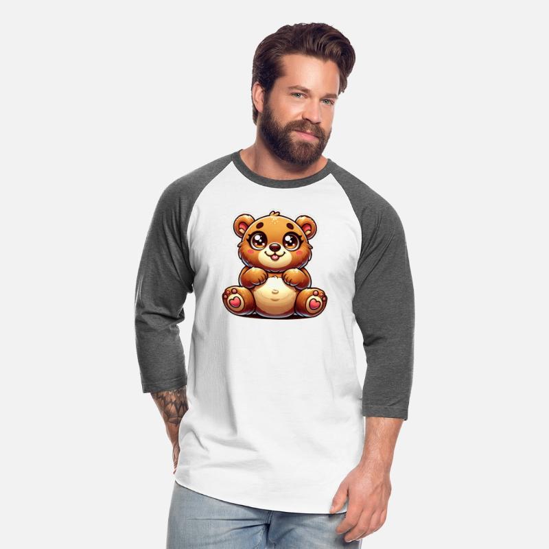 Adorable Chubby Bear Smiling Cute Cartoon Design