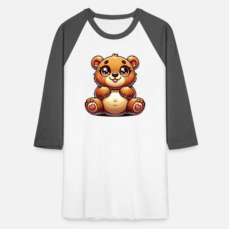 Adorable Chubby Bear Smiling Cute Cartoon Design