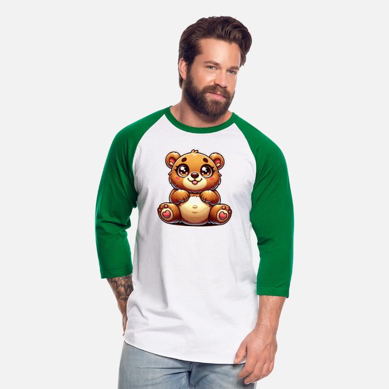 Adorable Chubby Bear Smiling Cute Cartoon Design