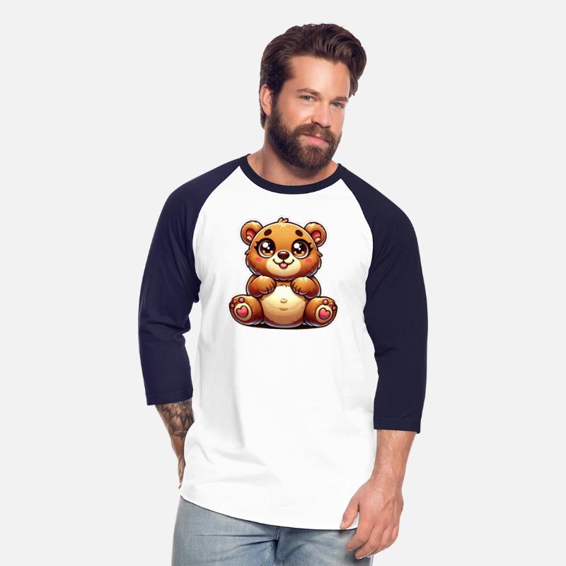 Adorable Chubby Bear Smiling Cute Cartoon Design