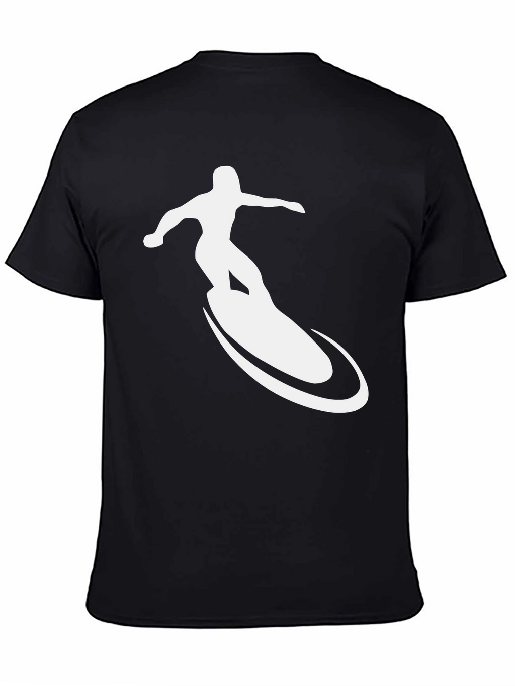 Surfer Graphic Tee - Black Cotton T-Shirt