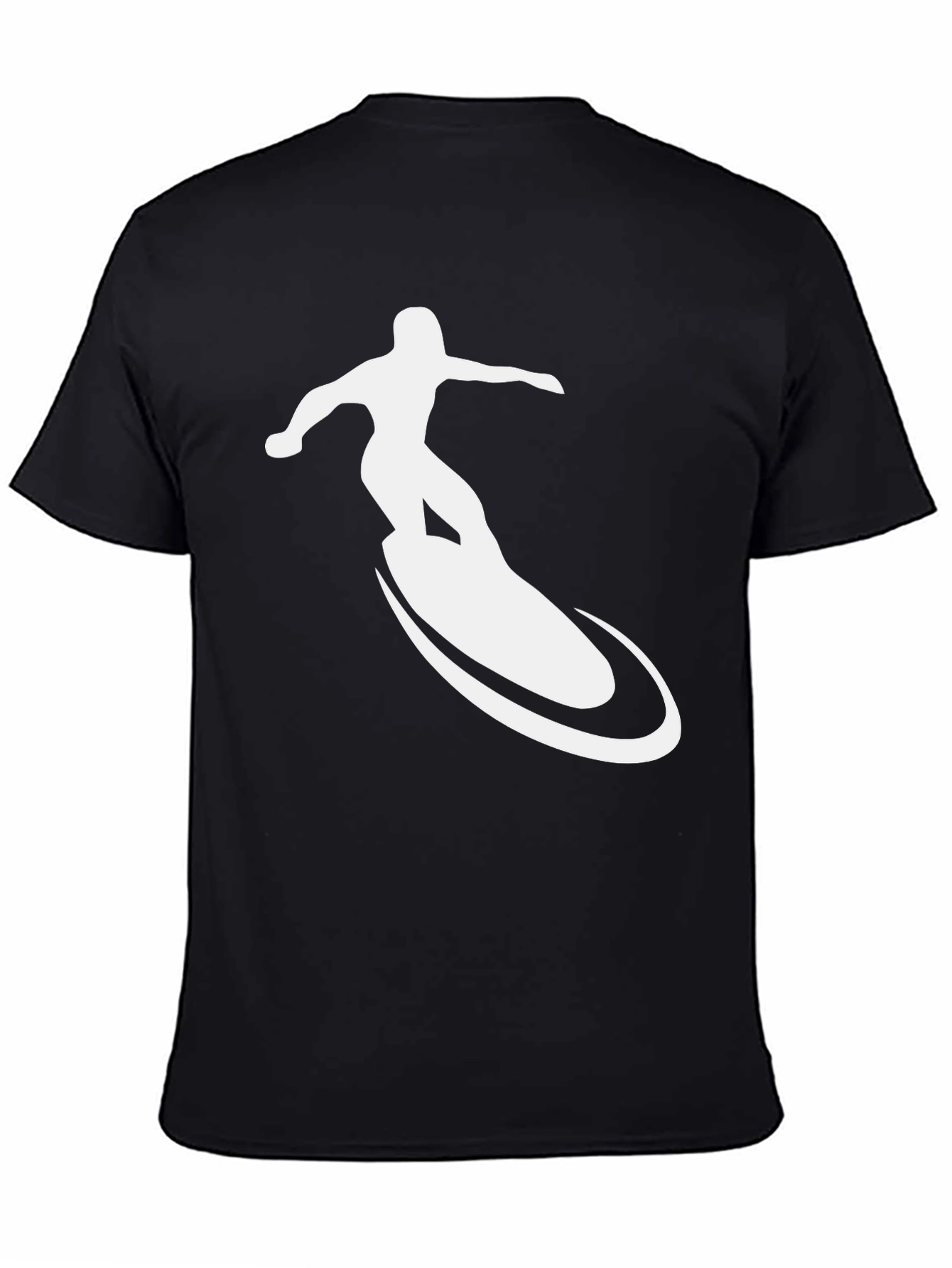 Surfer Graphic Tee - Black Cotton T-Shirt
