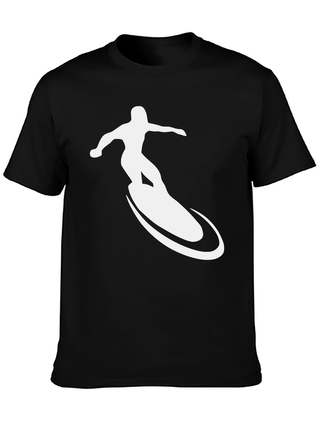 Surfer Graphic Tee - Black Cotton T-Shirt