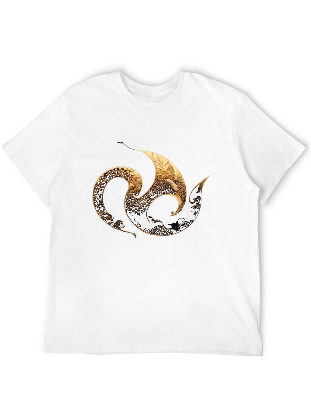 Stylish Black Tee with Abstract Graphic Design