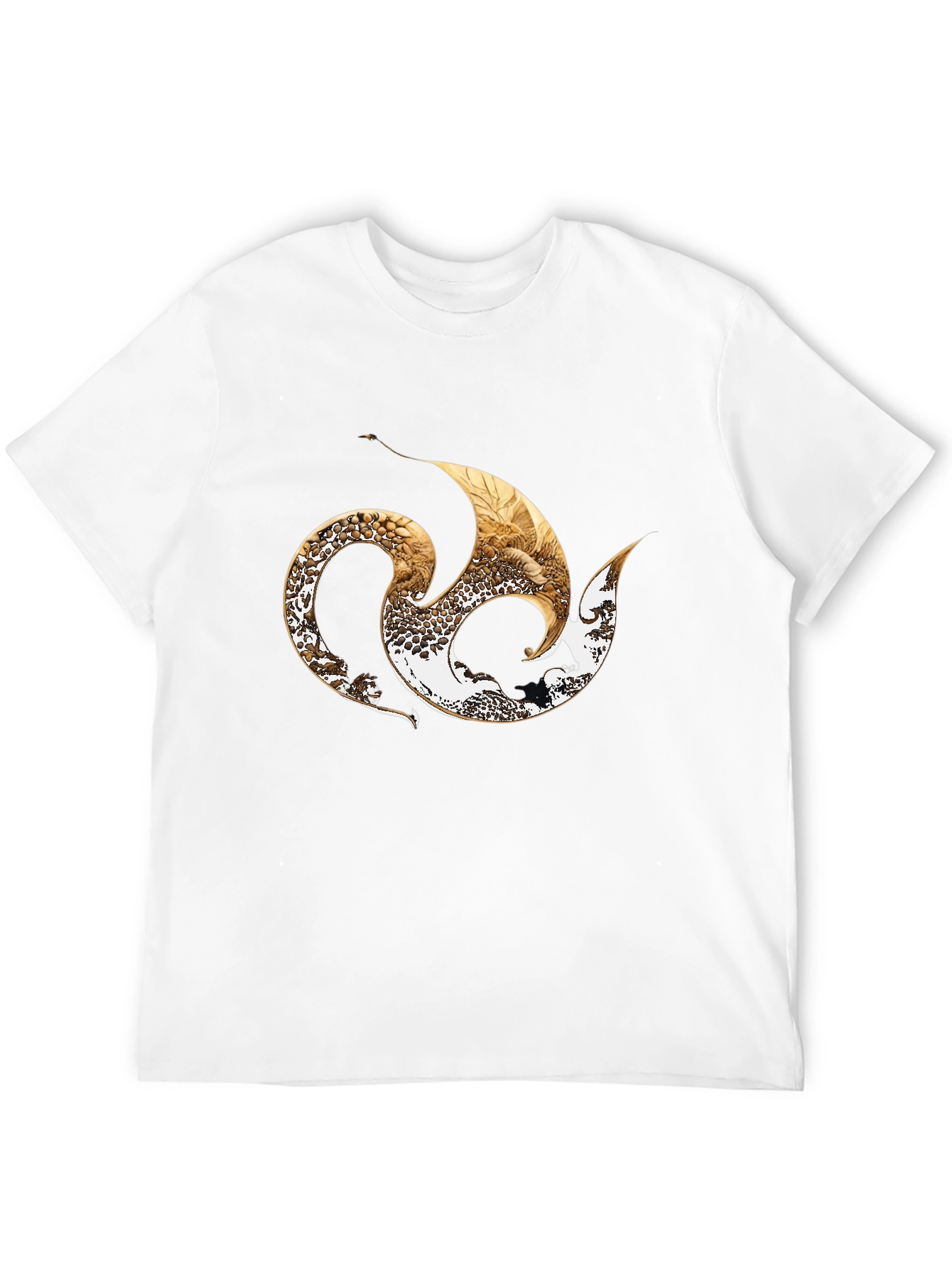 Stylish Black Tee with Abstract Graphic Design