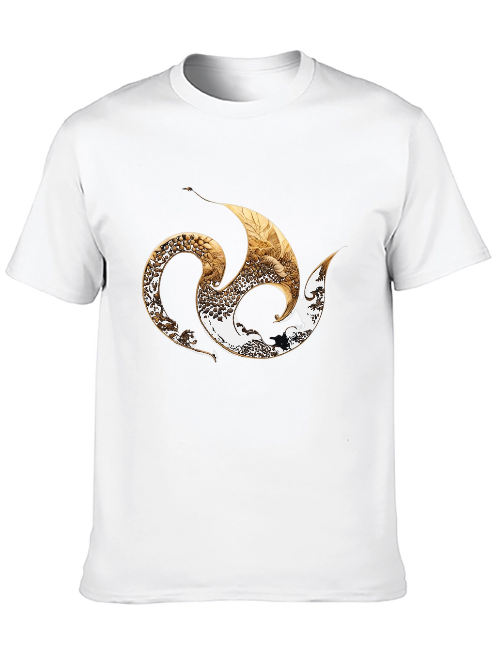 Stylish Black Tee with Abstract Graphic Design