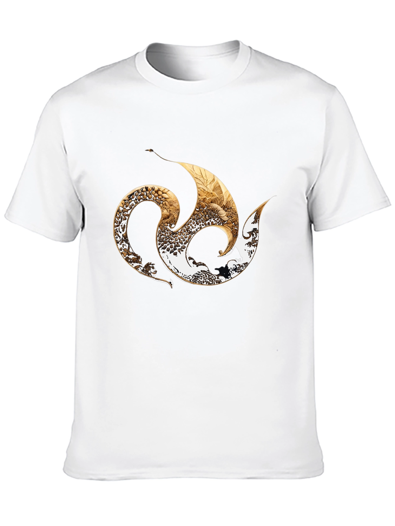 Stylish Black Tee with Abstract Graphic Design