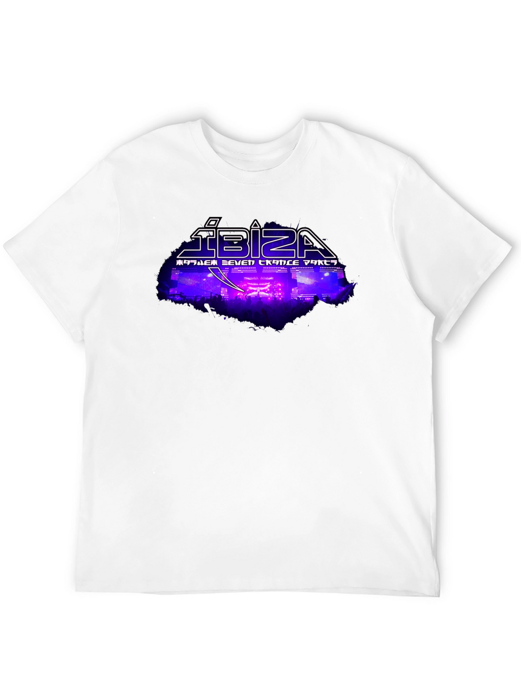 Ibiza Seven Trance Party Black Graphic Tee