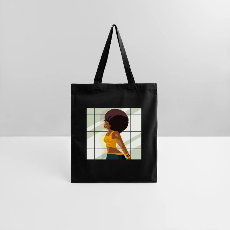 afro fitness girl in gym