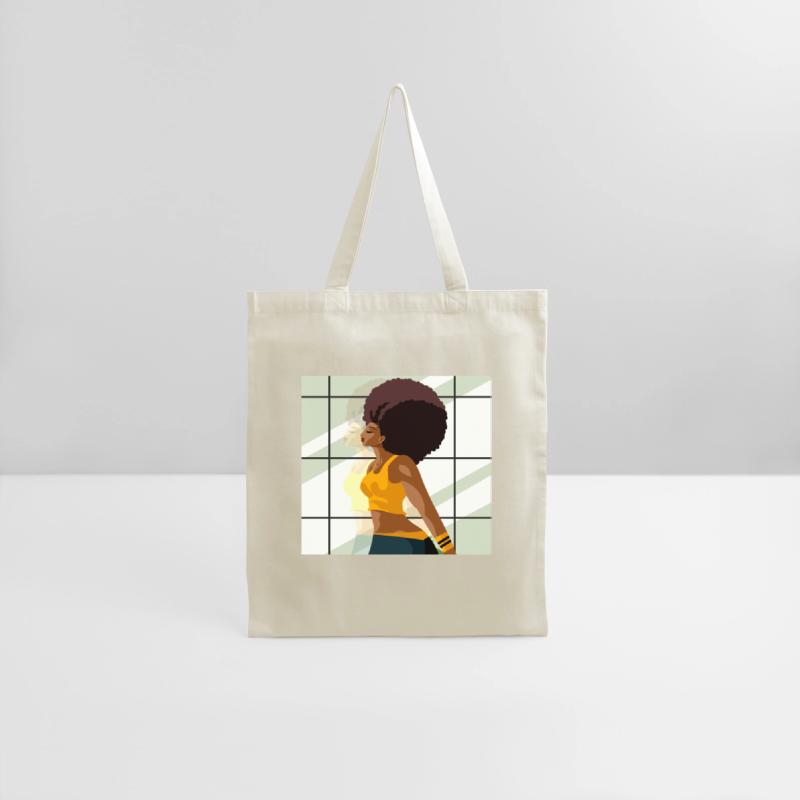 afro fitness girl in gym