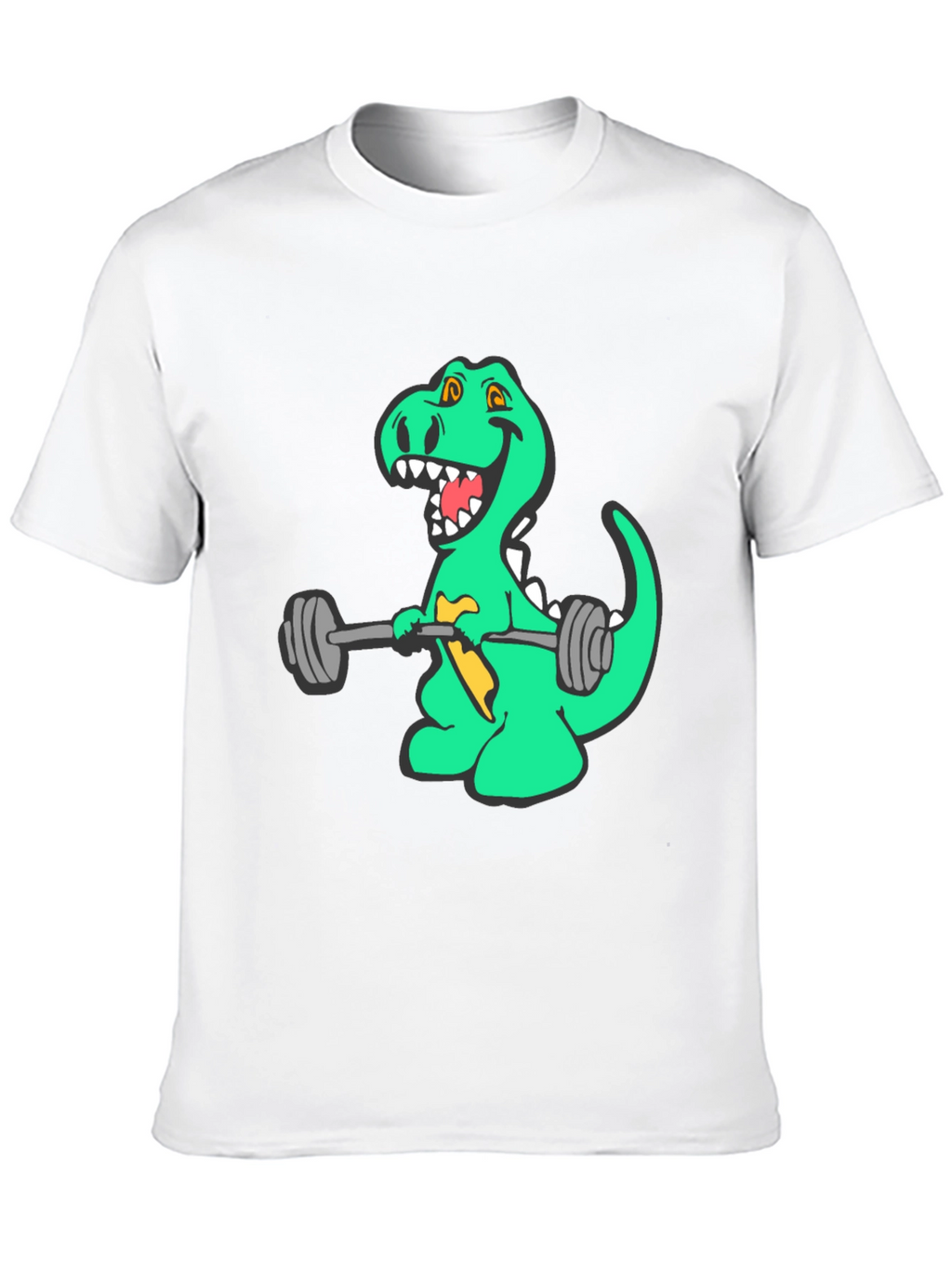 Dino Lifting Weights Graphic Tee - Black
