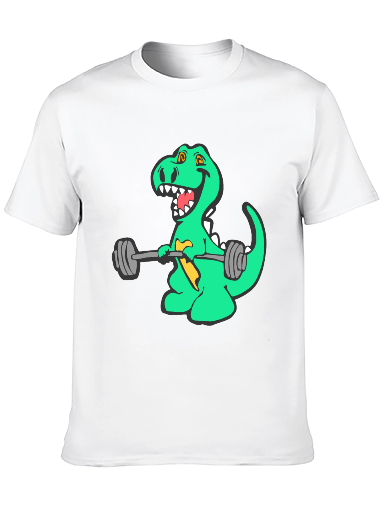 Dino Lifting Weights Graphic Tee - Black