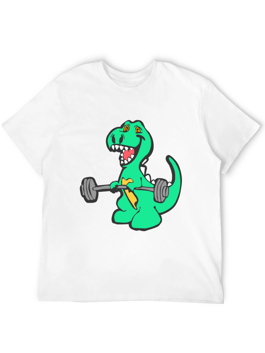 Dino Lifting Weights Graphic Tee - Black